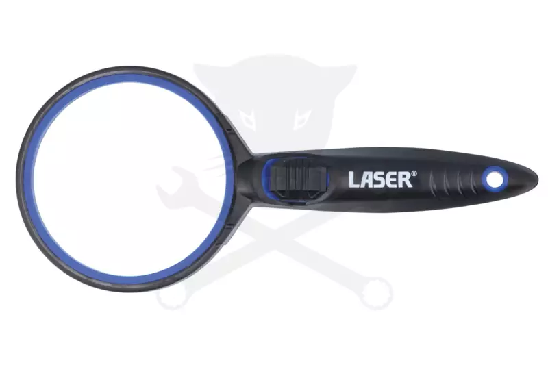 Nagyító  3x - LED világítással D73 mm - 195 mm 3xLR44 elem - Laser