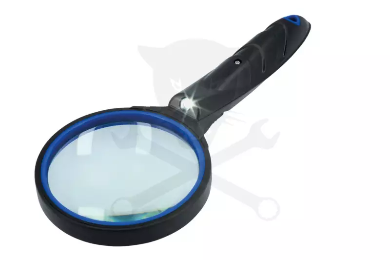 Nagyító  3x - LED világítással D73 mm - 195 mm 3xLR44 elem - Laser