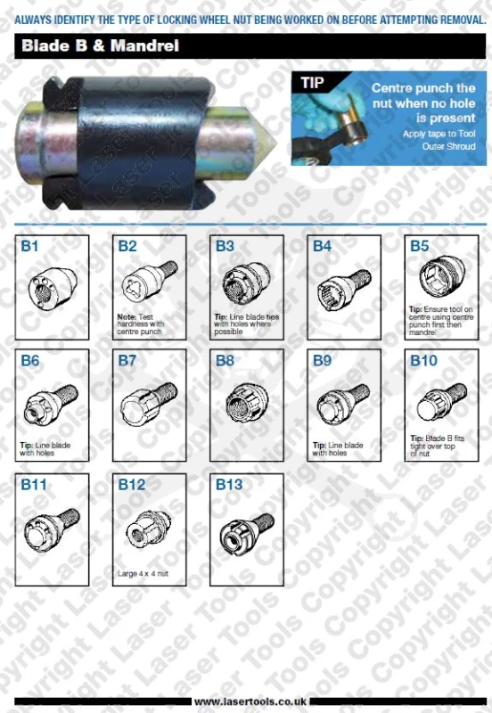 Kerékőr leszedő készlet Univerzális 17 db-os - PROFI - Made in the UK