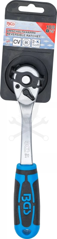 Crowa racsnis kulcs 3/8" 72 fogú hajlított BGS