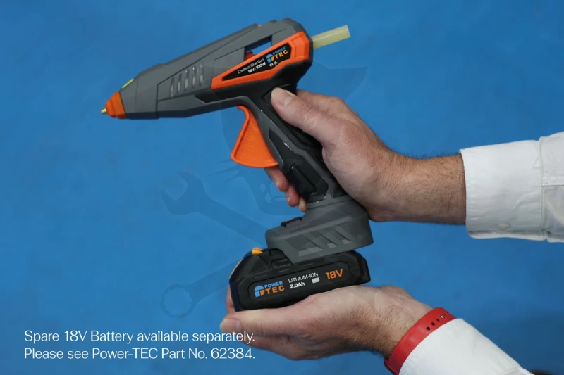Ragasztópisztoly, akkus 18 V Li-Ion - 220°C - Connect