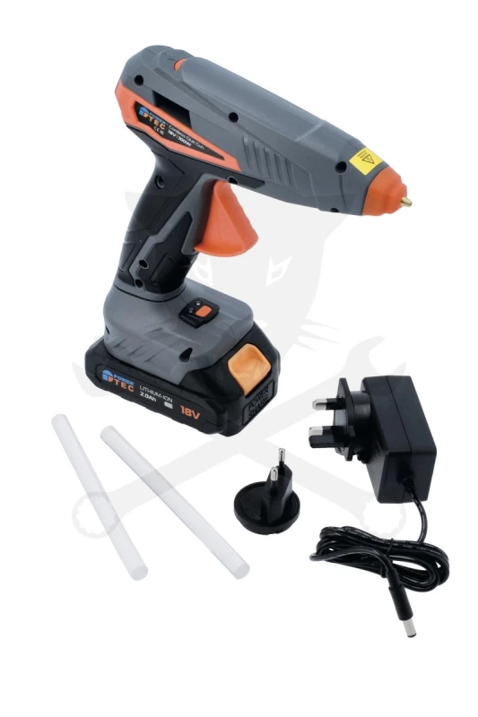 Ragasztópisztoly, akkus 18 V Li-Ion - 220°C - Connect