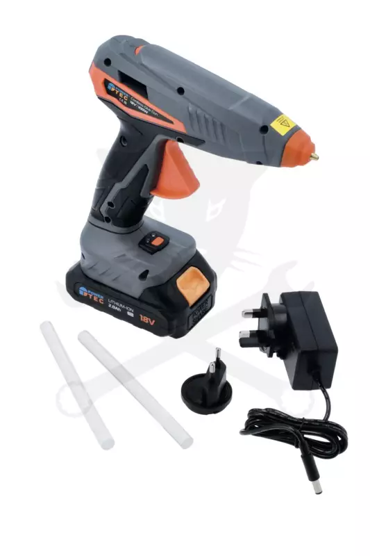 Ragasztópisztoly, akkus 18 V Li-Ion - 220°C - Connect