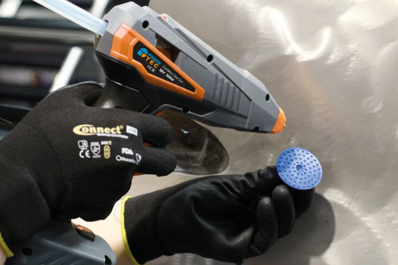 Ragasztópisztoly, akkus 18 V Li-Ion - 220°C - Connect