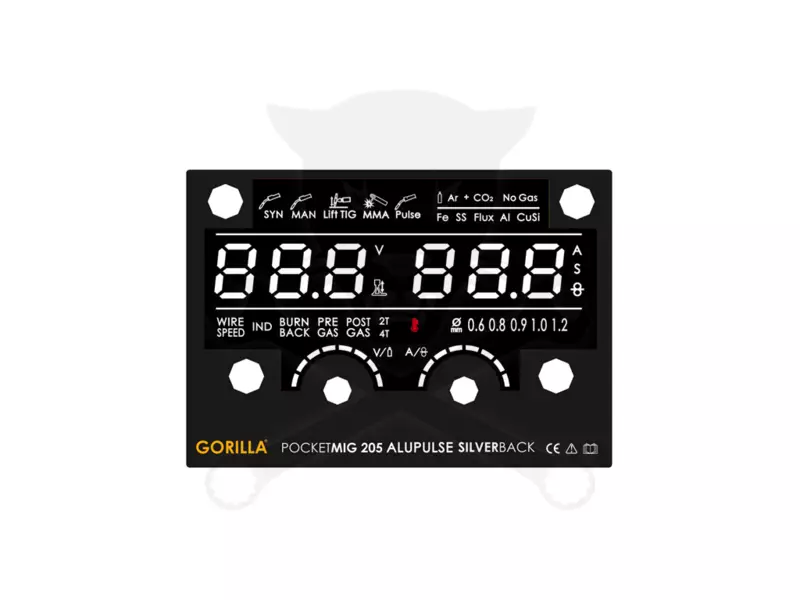 Hegesztő inverter Gorilla PocketMIG 205 Alupulse Silverback