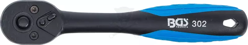 Crowa racsnis kulcs 1/4" 72 fogú, irányváltós, műanyag bevonattal - BGS