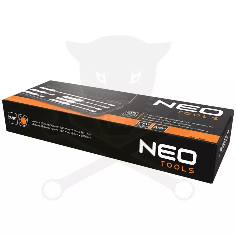 Gyertyakulcs készlet 3/8" 6 db-os 14-16-21 mm mágneses csuklós - NEO