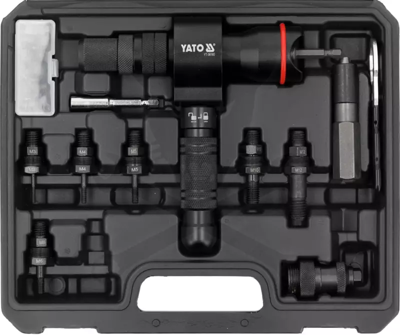 Szegecsanyahúzó adapter fúrógéphez-behajtóhoz M3-M4-M5-M6-M8-M10-M12-