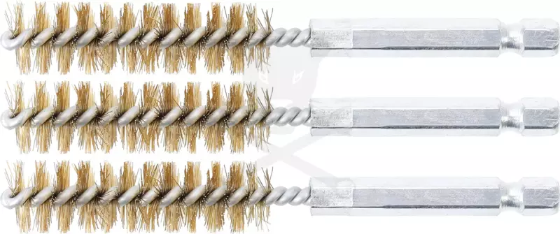 Motor-hengerfej furat tisztító kefe 1/4" - 13 mm 3db/cs - BGS