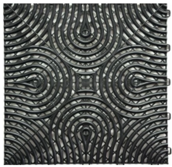Műhelypadló - SwissDeck RibDeck Infinity 33,3x33,3cm Pearl Black