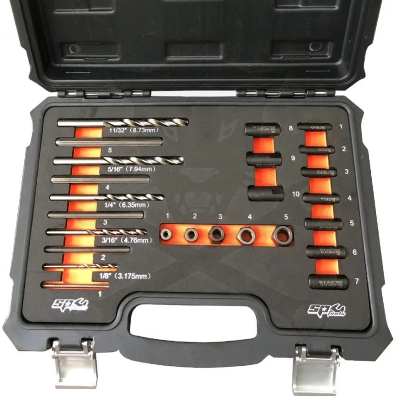 Csavarkiszedő - törtcsavar kifúró készlet 25 db-os - SP Tools