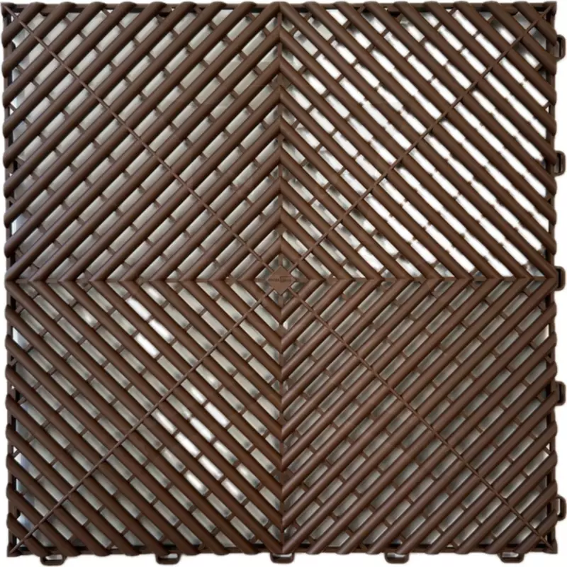 Műhelypadló - SwissDeck RibDeck Classic 33,3 x 33,3 cm - Chocolate Brown