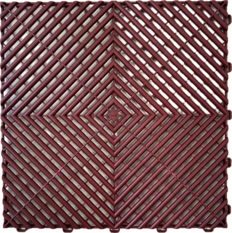Műhelypadló - SwissDeck RibDeck Classic 33,3 x 33,3 cm - Wine Red