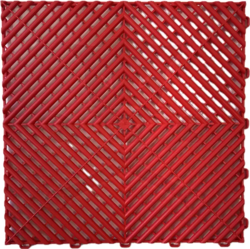 Műhelypadló - Garázspadló SwissDeck RibDeck Classic 33x33cm Racing Red
