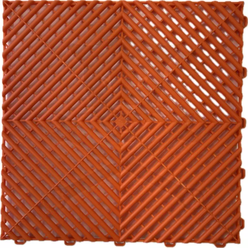Műhelypadló - SwissDeck RibDeck Classic 33x33cm Tropical Orange RAL2009
