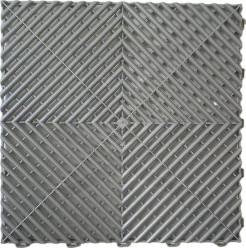 Műhelypadló - SwissDeck RibDeck Classic 33x33cm Pearl Silver RAL9006
