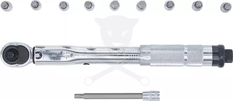 Nyomatékkulcs 2-24 Nm 1/4" - jobbos- készlet - BGS