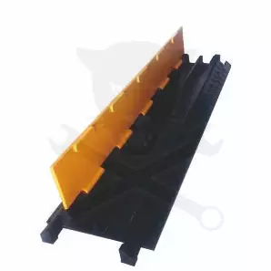 Kábel és tömlővédő rámpa -fekvőrendőr- 100x25x5 cm 2csatornás -Evelux