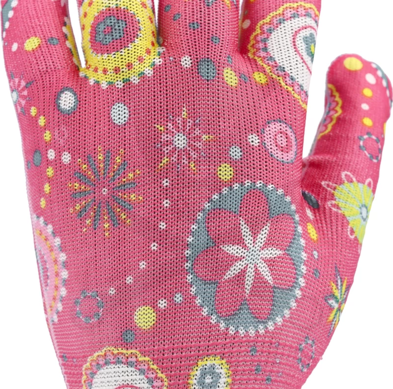 Kesztyű - kertész - polyester - rózsaszín 8/M