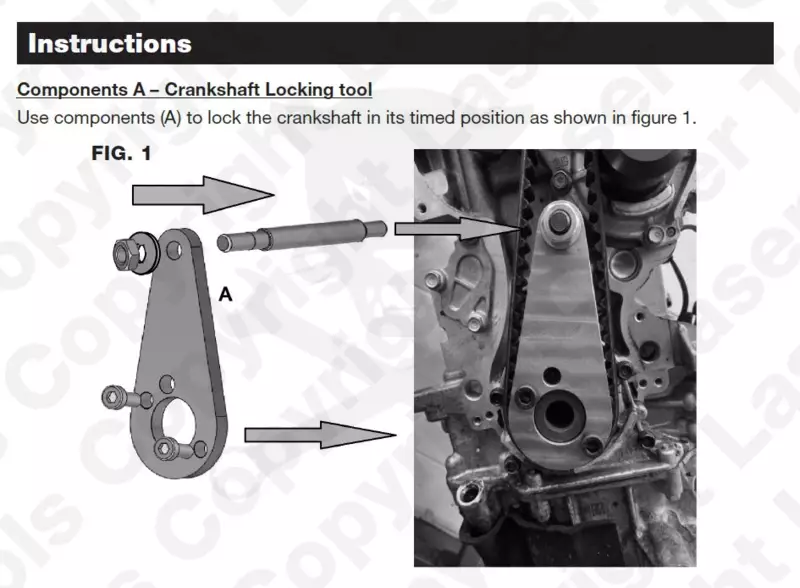 Vezérlésrögzítő készlet Hyundai, Kia 1.6 AdBlue® diesel - Laser Tools
