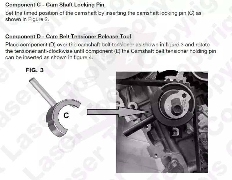 Vezérlésrögzítő készlet Hyundai, Kia 1.6 AdBlue® diesel - Laser Tools
