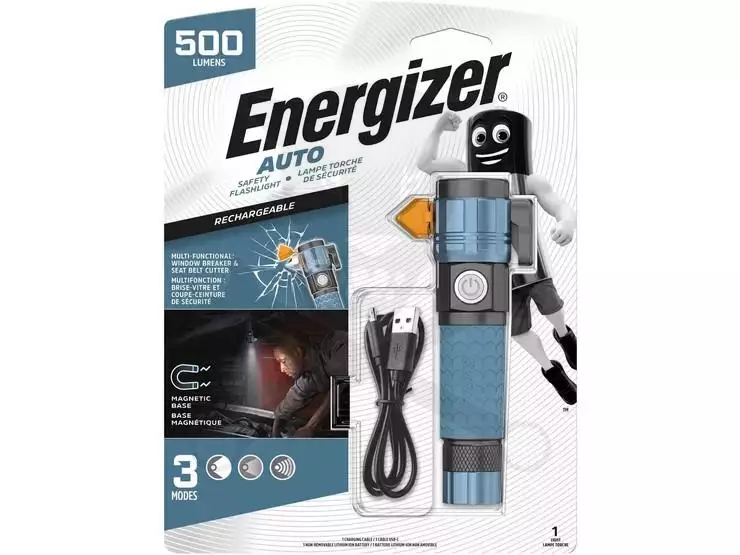 Elemlámpa LED 1 CREE Autós Biztonsági Újratölthető Energizer