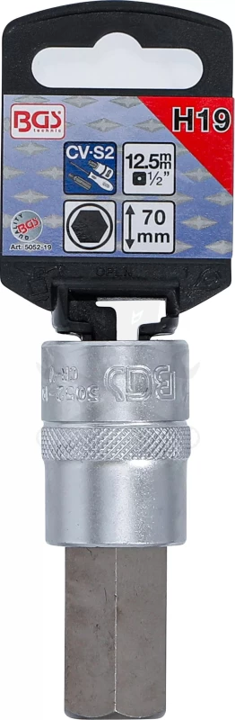 Rátűzőkulcs - crowa+bit 1/2" imbusz 19 x 70 mm BGS