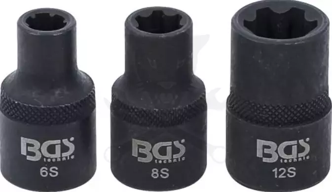 Hengerfej kulcs 1/2" RIBE készlet Nissan, Renault 3 db-os: 6S-8S-12S - BGS