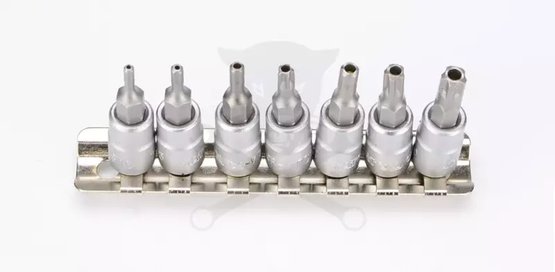 Bit készlet 5 ágú, lyukas-torx TS bit készlet 7 db-os 1/4" - Yato