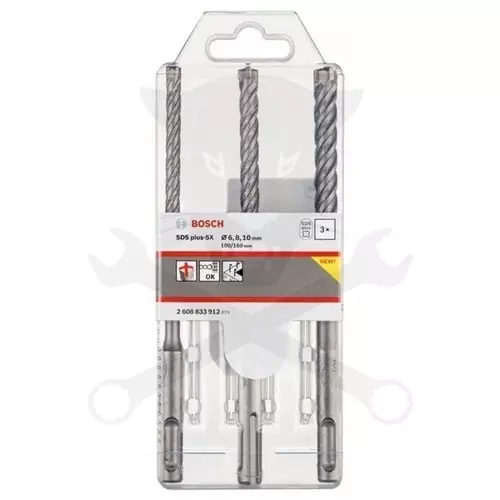 Fúrószár készlet SDS-PLUS 6/8/10 mm - Bosch (2.608.833.912)