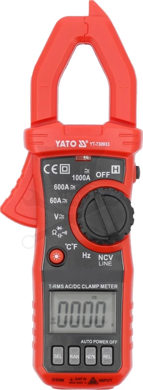 Multiméter, lakatfogós DC 1000 / AC 750V - Yato