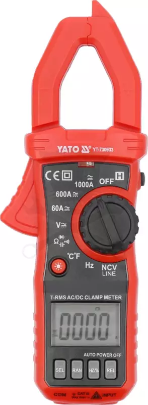 Multiméter, lakatfogós DC 1000 / AC 750V - Yato