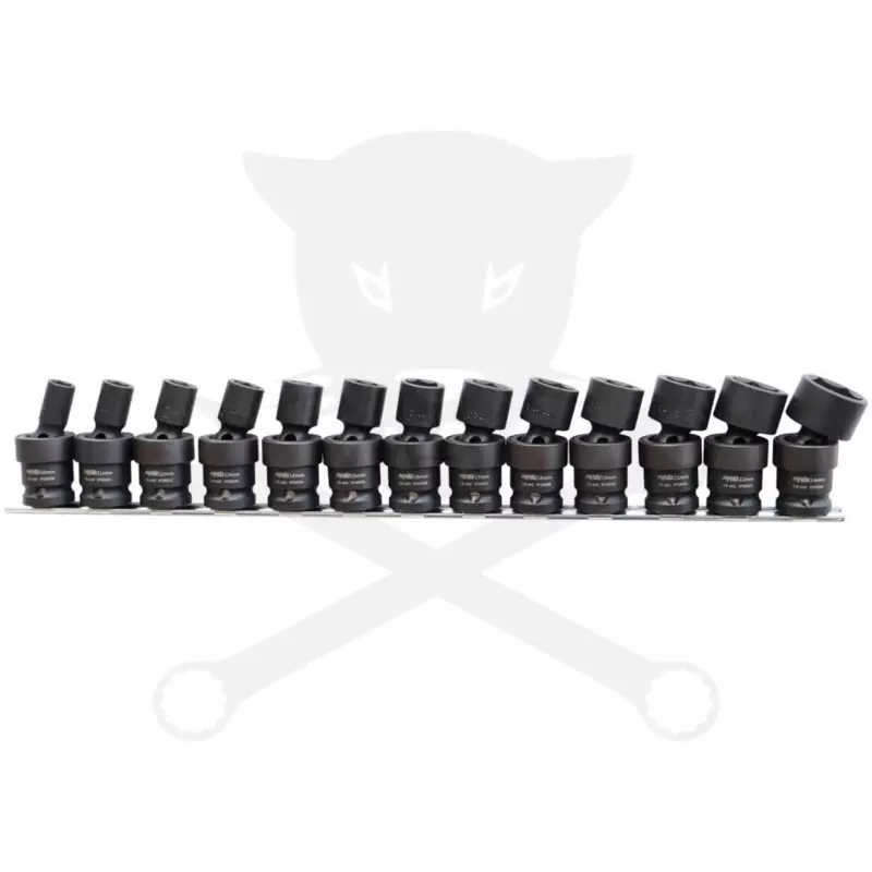 Légkulcsfej készlet 1/2" 12 db 10-24 mm - Csuklós- SP Tools