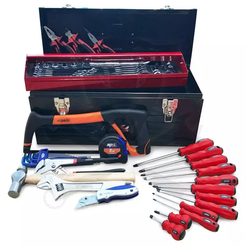 Szerszámos láda felszerelt SP Tools szerszámokkal 66 részes - metrikus