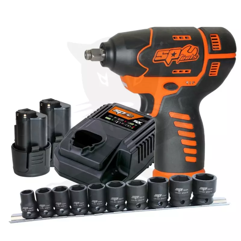 Ütvecsavarozó, akkus 12V 105 Nm 3/8" 2db 2,5Ah + dugó klt- SP Tools