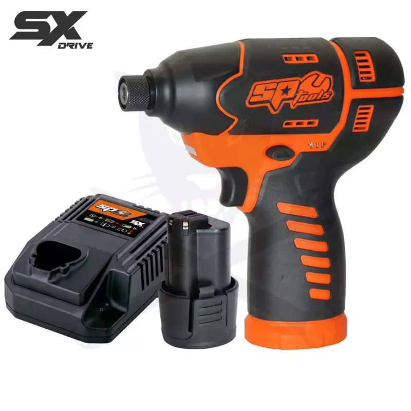 Ütvecsavarozó, akkus 12V 90 Nm 1/4" bit 1db 2.5Ah - SP Tools