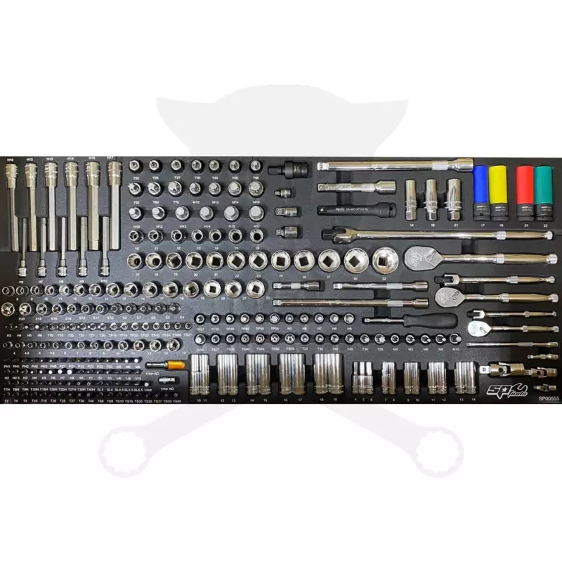 Szerszámos kocsi gyári-felszerelt 388 db-os 13 fiók TECH S. KÉK -