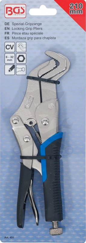Fogó patent, önzáró 210 mm / 6 - 32 mm spec. fejjel - BGS