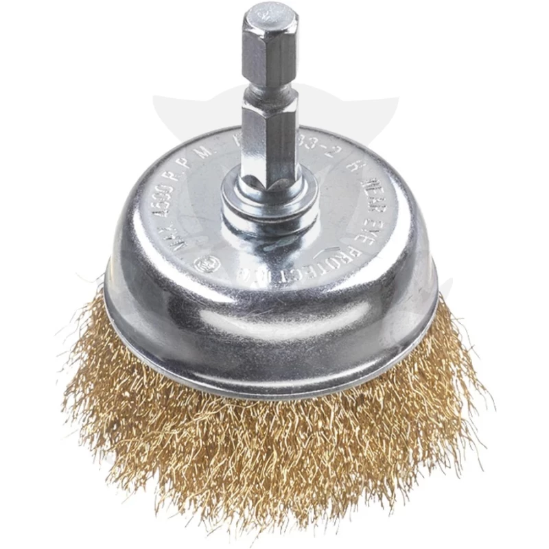 Drótkorong csapos fazékkefe  50 mm-es RÉZ szálak  50x6x0,2mm