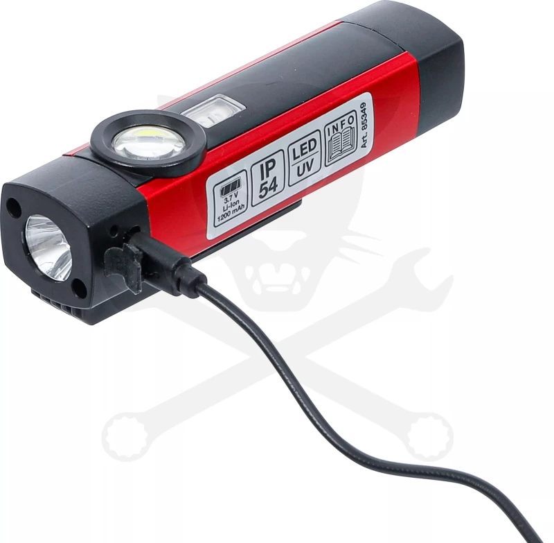 Szerelőlámpa LED COB ledes elemlámpa mini zsebfény UV-s - BGS