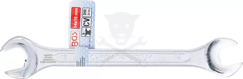 Villás-villáskulcs 14x15 mm BGS