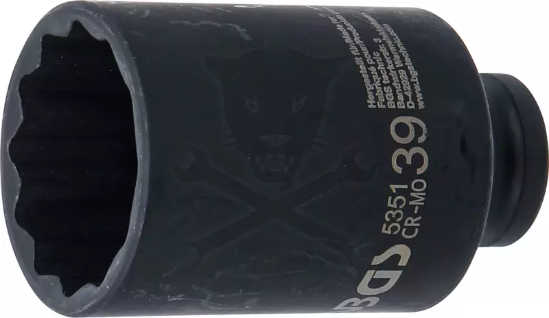 Légkulcsfej 1/2" 12 l.h. 39-es BGS