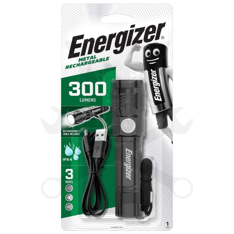 Szerelőlámpa (Zseblámpa) újratölthető USB-s, 300 lm - Enregizer