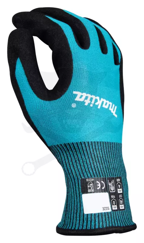 Kesztyű - szerelőkesztyű - Kék Nitril mártott - Makita  9/L