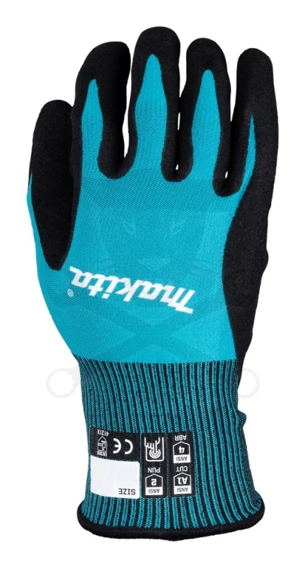 Kesztyű - szerelőkesztyű - Kék Nitril mártott - Makita 8/M