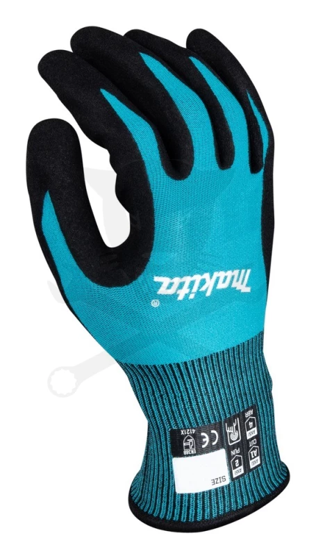Kesztyű - szerelőkesztyű - Kék Nitril mártott - Makita 8/M