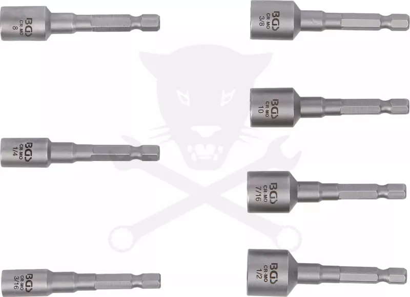 Csavarkiszedő készlet - sérült fejű csavarokhoz hatlap / 1/4"  7 db-os -