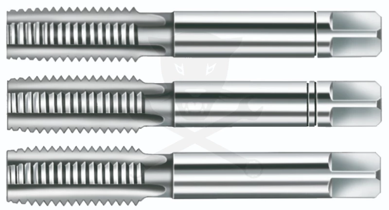 Menetfúró kézi készlet 3/8" x 16 BSW - 3 db-os HSS - Bucovice