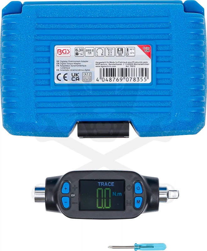 Nyomatékmérő adapter digitális 1/4" 6-30 Nm - BGS