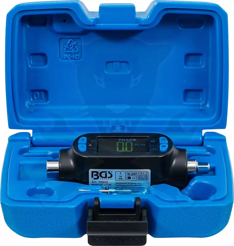 Nyomatékmérő adapter digitális 1/4"  6-30 Nm - BGS